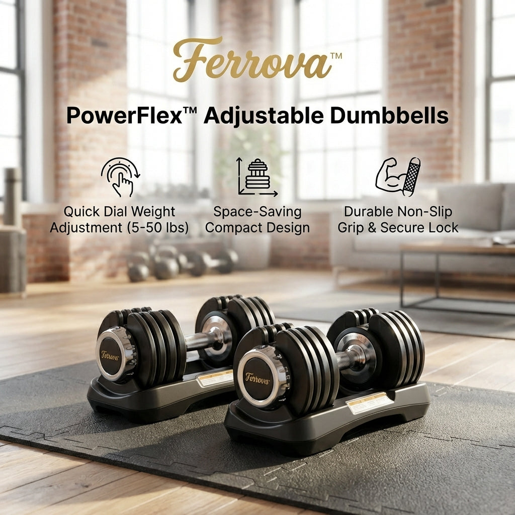 Ferrova™ PowerFlex Adjustable Dumbbells